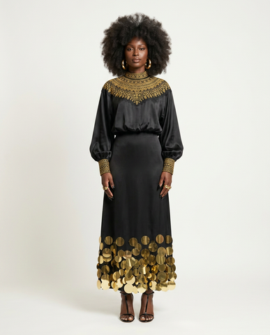 Divine Sequin Embroidered Two-Piece Set