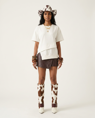 Liberated Asymmetrical Cotton T-shirt