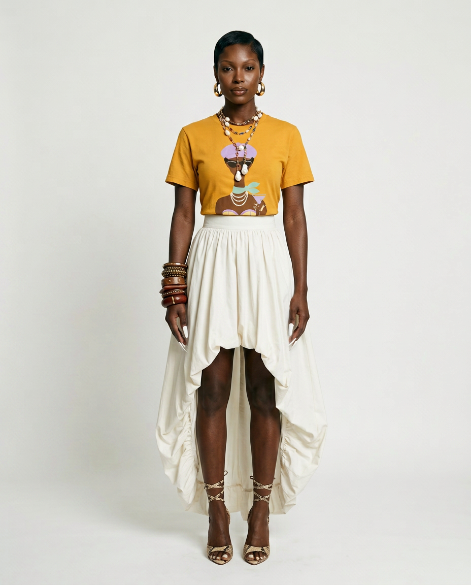 Free Spirit White Irregular Maxi Skirt