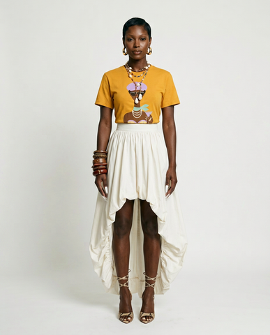 Free Spirit White Irregular Maxi Skirt