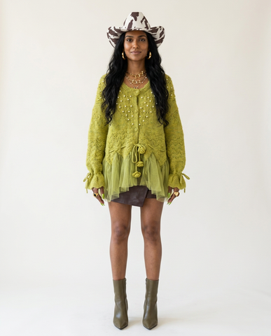 Radiant Pearl Knit Cardigan