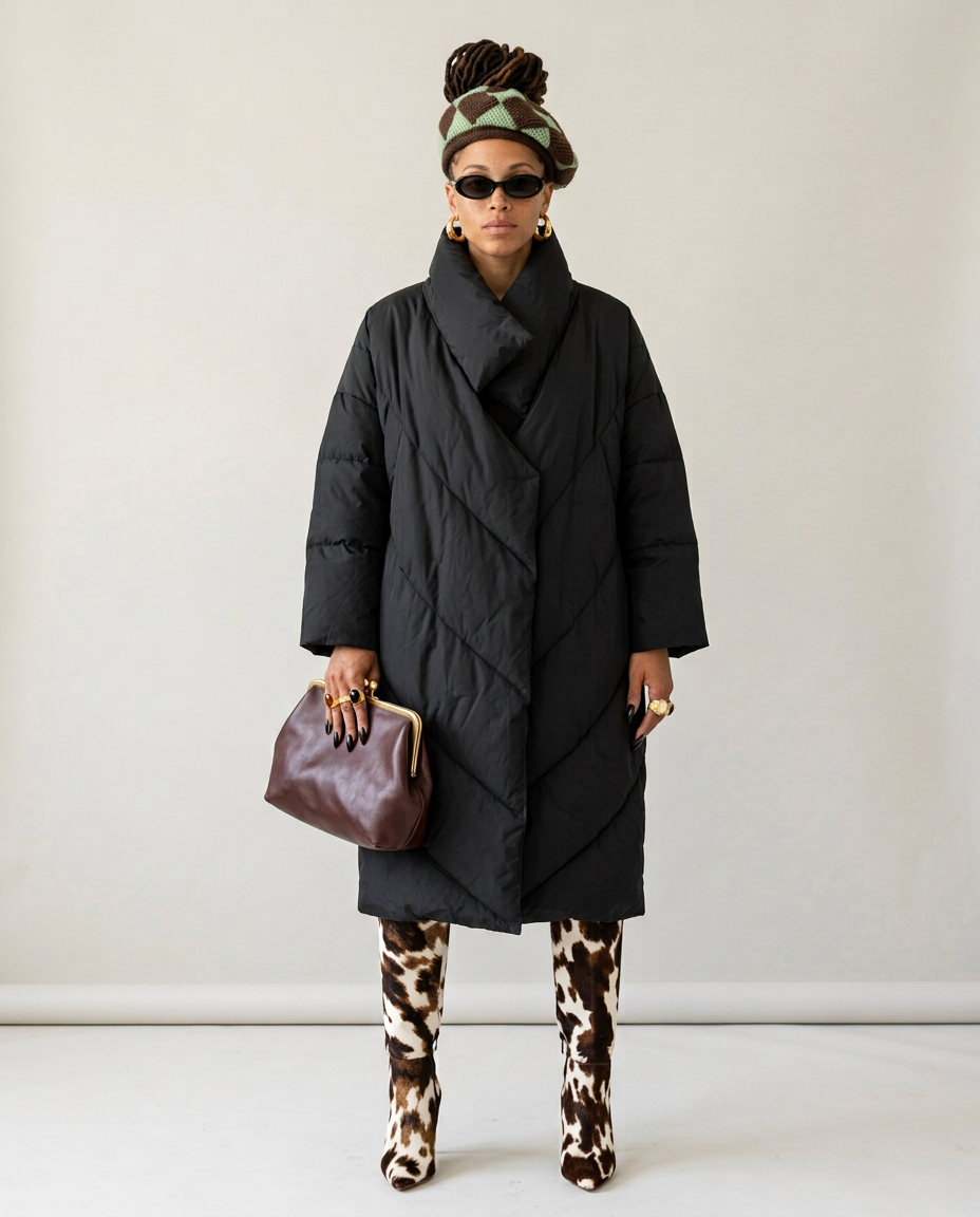Unstoppable Black Oversized Puffer Coat