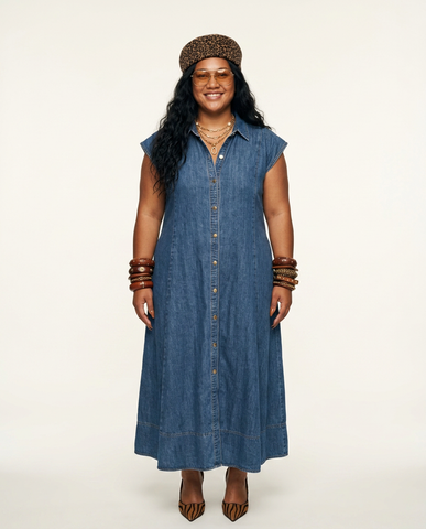 Wanderlust Denim Maxi Dress