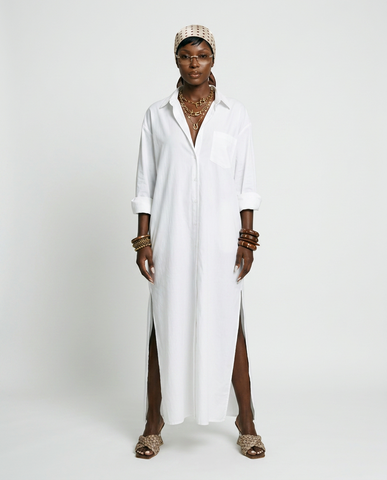 Free Spirit Loose Maxi Shirt Dress