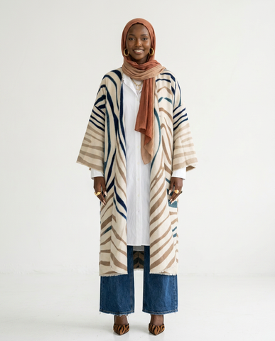 Wild Heart Geometric Print Kimono