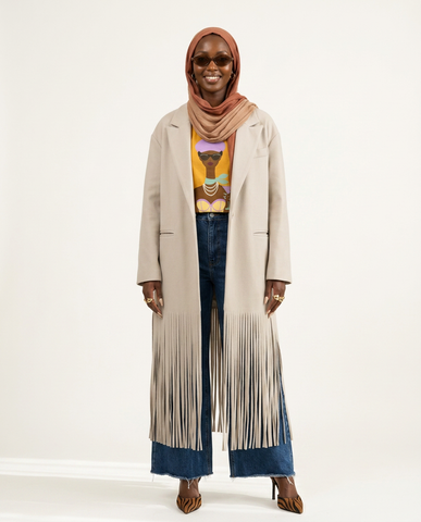 Free Spirit Tassel Longline Coat
