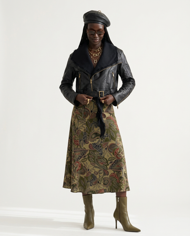 Audacious Cropped Tassel Moto Jacket