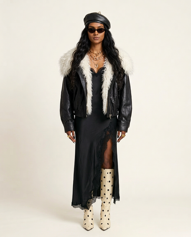 Fierce Faux Fur PU Jacket