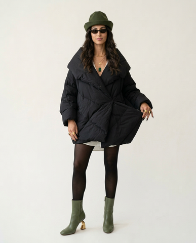 Vibrant Oversized Puffer Coat