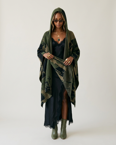 Fearless Printed Hooded Kaftan