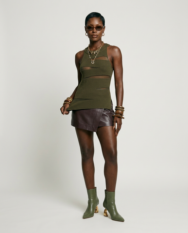 Audacious Sheer Knit Tank Top