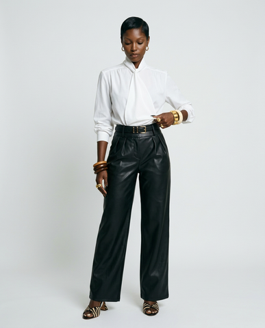 Elegant Statement Tie Blouse