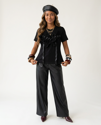 Elegant Bow Detailed T-Shirt