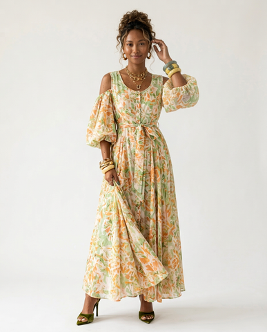 Wanderlust Flowy Floral Midi Dress