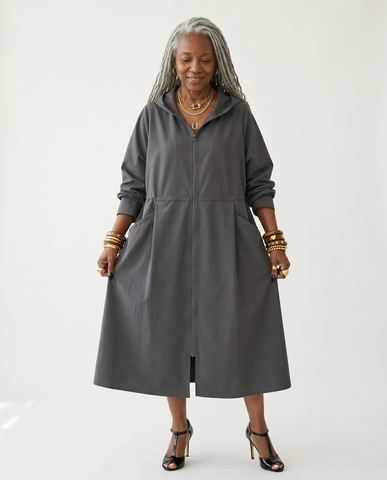 Grounded Hooded Oversized Trench
