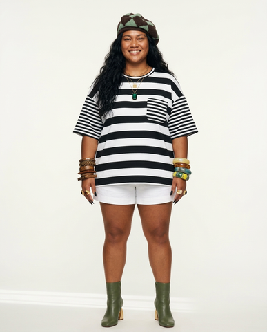 Free Spirit Striped Loose T-shirt