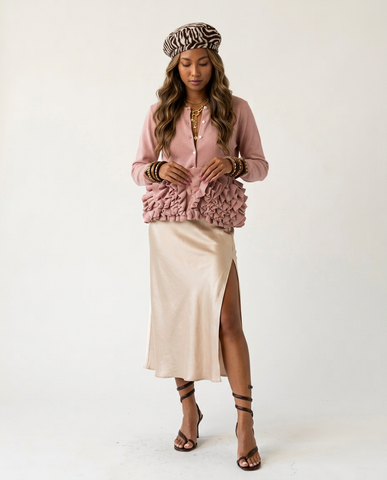 Ethereal Pleated Ruffle Cardigan