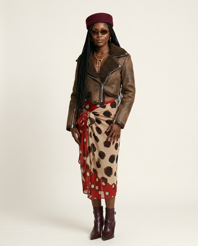 Daring Faux Shearling Cropped Jacket