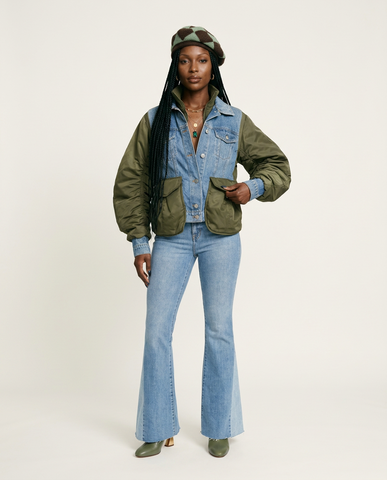 Audacious Denim Patchwork Jacket