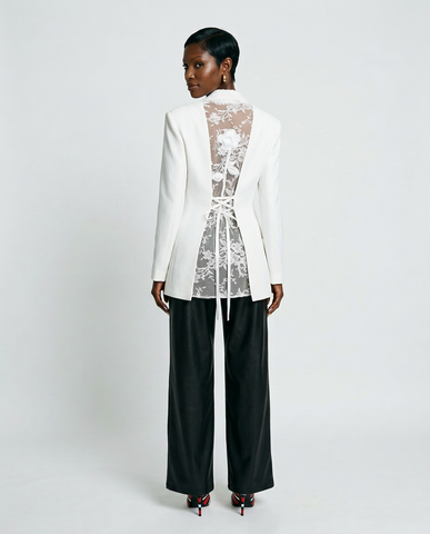 Audacious Lace-Back Blazer