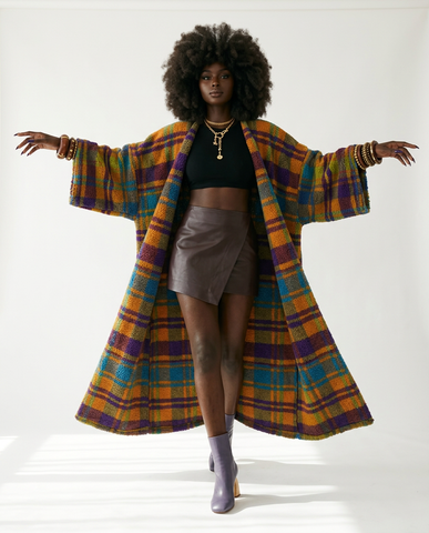 Wild Heart Plaid Oversized Kimono