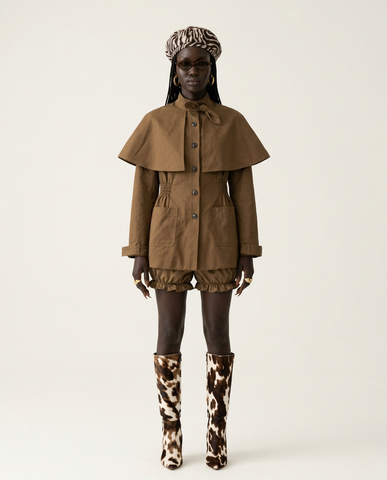 Grounded Cape Trench Coat