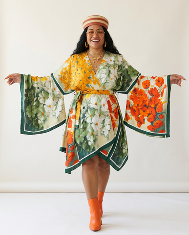 Free Spirit Floral Print Kimono