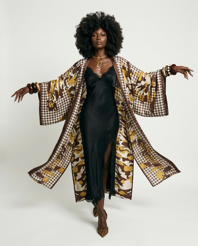 Adventurous Print Boho Kimono