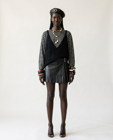 Grounded Knitted V-Neck Vest