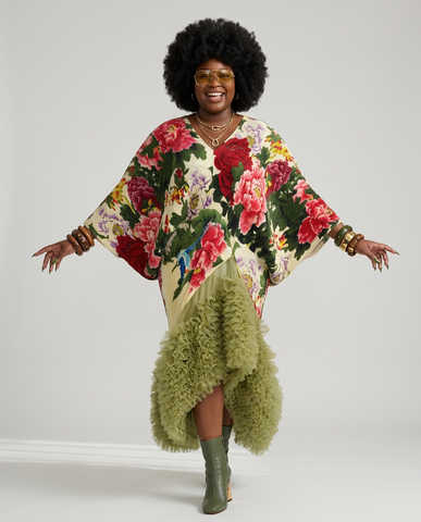 Adventurous Pleated Ruffled Kaftan
