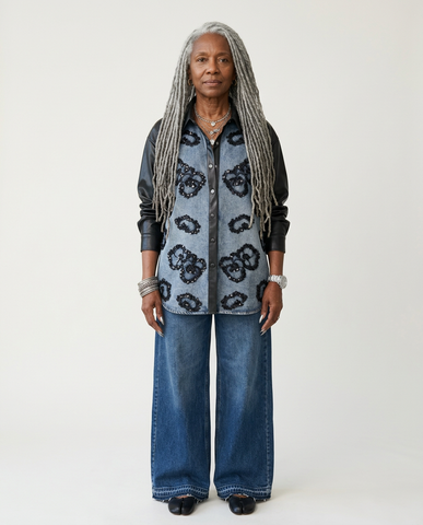 Audacious Spliced Denim Jacket