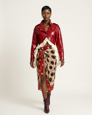 Audacious Ruffled Cropped Jacket