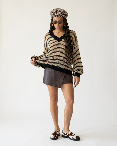 Vibrant Striped Knit Pullover
