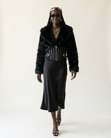 Fierce Faux Fur Cropped Jacket