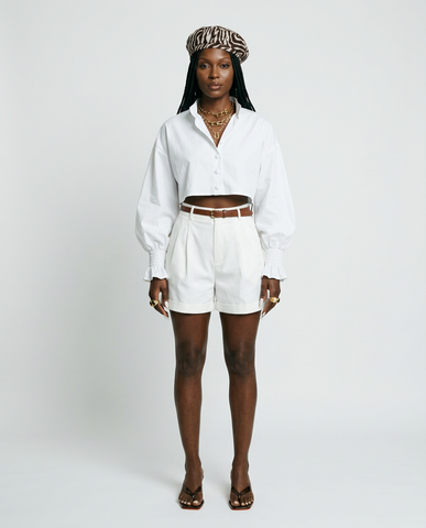 Radiant Ruffled Cropped Jacket