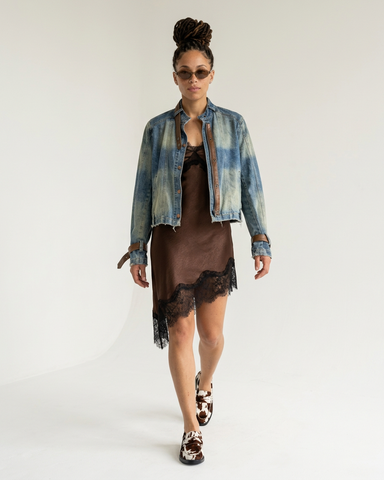 Adventurous Gradient Denim Jacket
