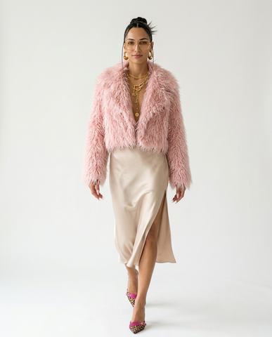 Radiant Pink Faux Fur Jacket