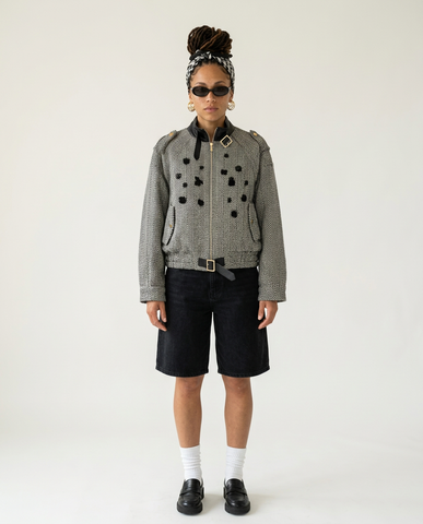 Audacious Herringbone Beaded Jacket