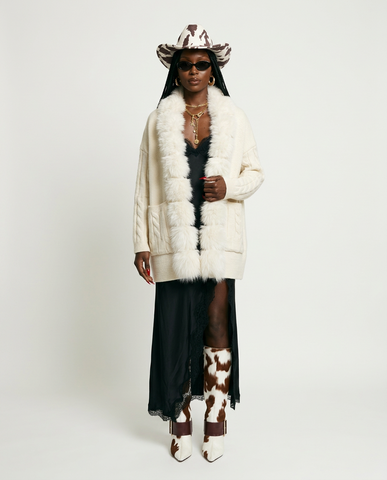 Radiant Fluffy Knit Cardigan