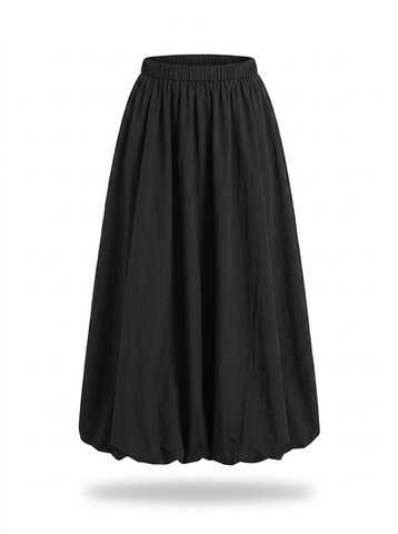 Radiant A-Line Polyester Maxi Skirt