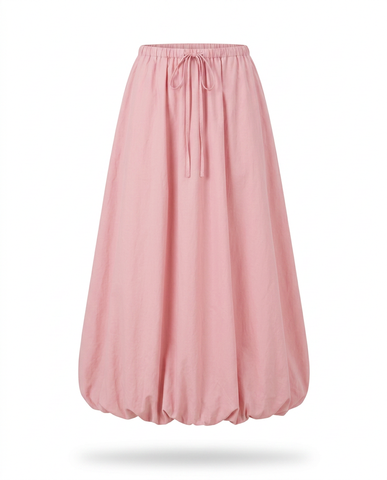 Radiant A-Line Polyester Maxi Skirt