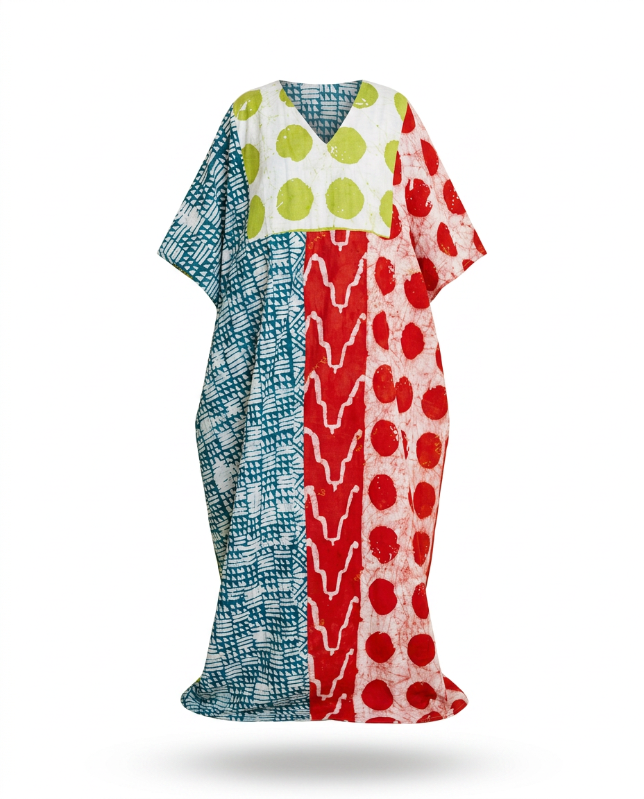 Audacious Hand-Dyed Adire Kaftan
